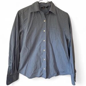 GAP Blue Striped Button Down Shirt